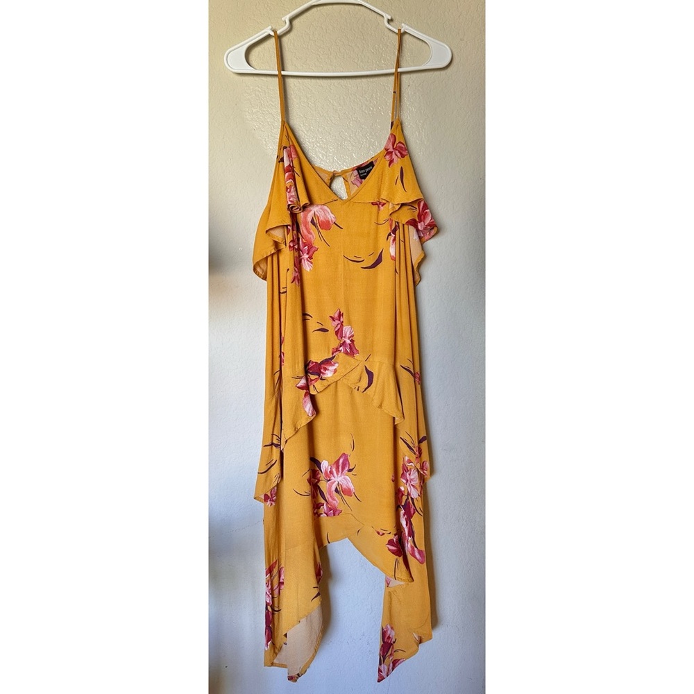 Free Press golden yellow floral dress